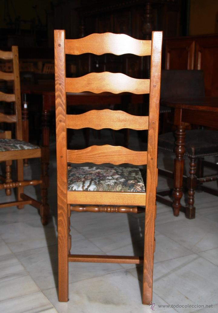 Antig&uuml;edades: 6 SILLAS EN ROBLE MACIZO. REF. 5855 - Foto 5