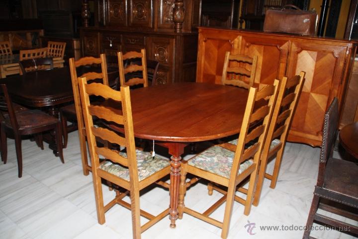Antig&uuml;edades: 6 SILLAS EN ROBLE MACIZO. REF. 5855 - Foto 7