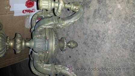 Antig&uuml;edades: LAMPARA BRONCE - Foto 4