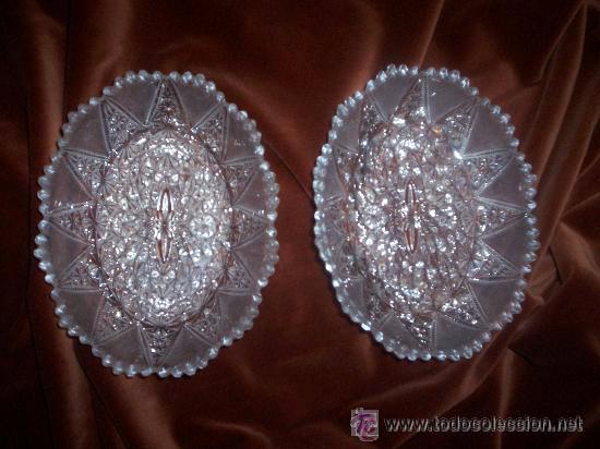 Antig&uuml;edades: Pareja bandejas cristal - Foto 2