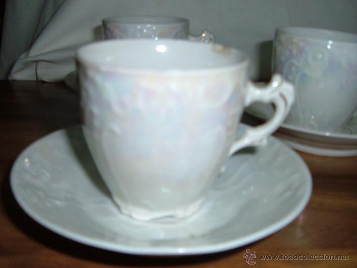 Antig&uuml;edades: 5 tazas antiguas nacaradas - Foto 2