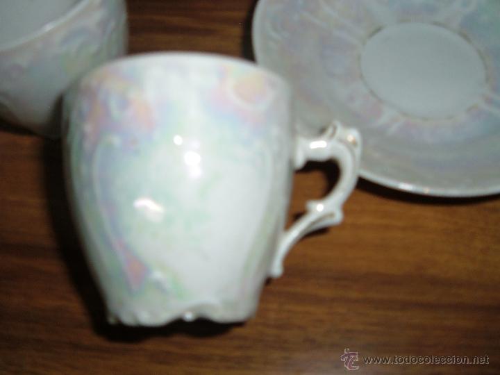Antig&uuml;edades: 5 tazas antiguas nacaradas - Foto 8