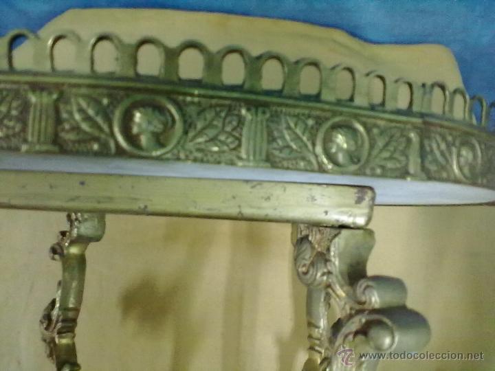 Antig&uuml;edades: MESA BRONCE ENCIMERA MARMOL - Foto 7