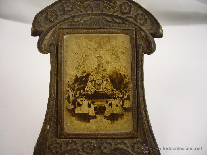 Antig&uuml;edades: cuadro de chapa religiosas muy antiguo - Foto 2