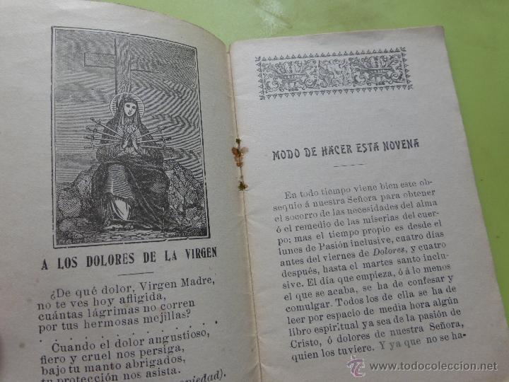 Antig&uuml;edades: NOVENA A MARIA SANTISIMA DE LOS DOLORES - Foto 3