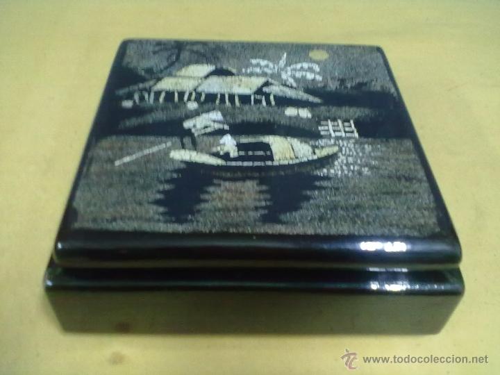 Antig&uuml;edades: CAJA LACA CHINA MADERA LACADA - Foto 2