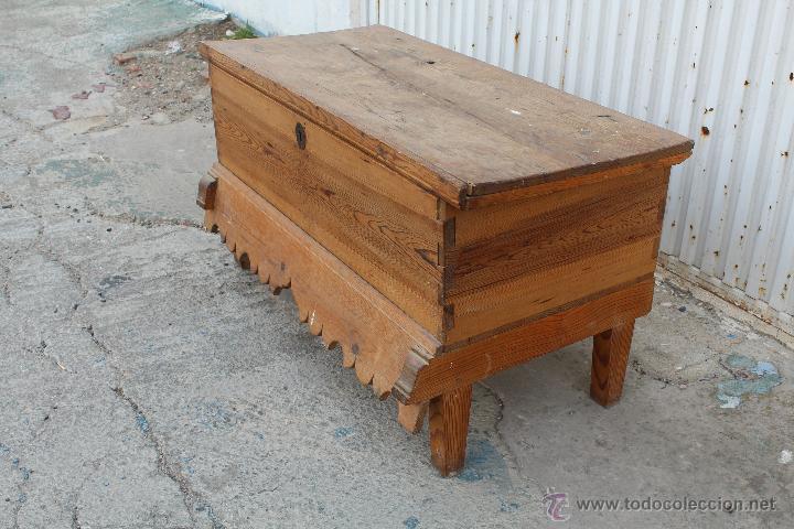 Antig&uuml;edades: ARCA ANTIGUA EN MADERA PINO DE CANADA - Foto 5