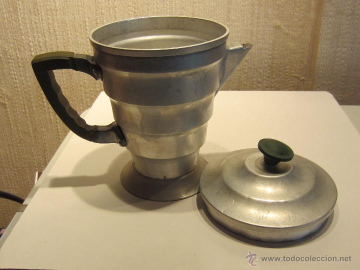 Antig&uuml;edades: cafetera art deco aluminio - Foto 2