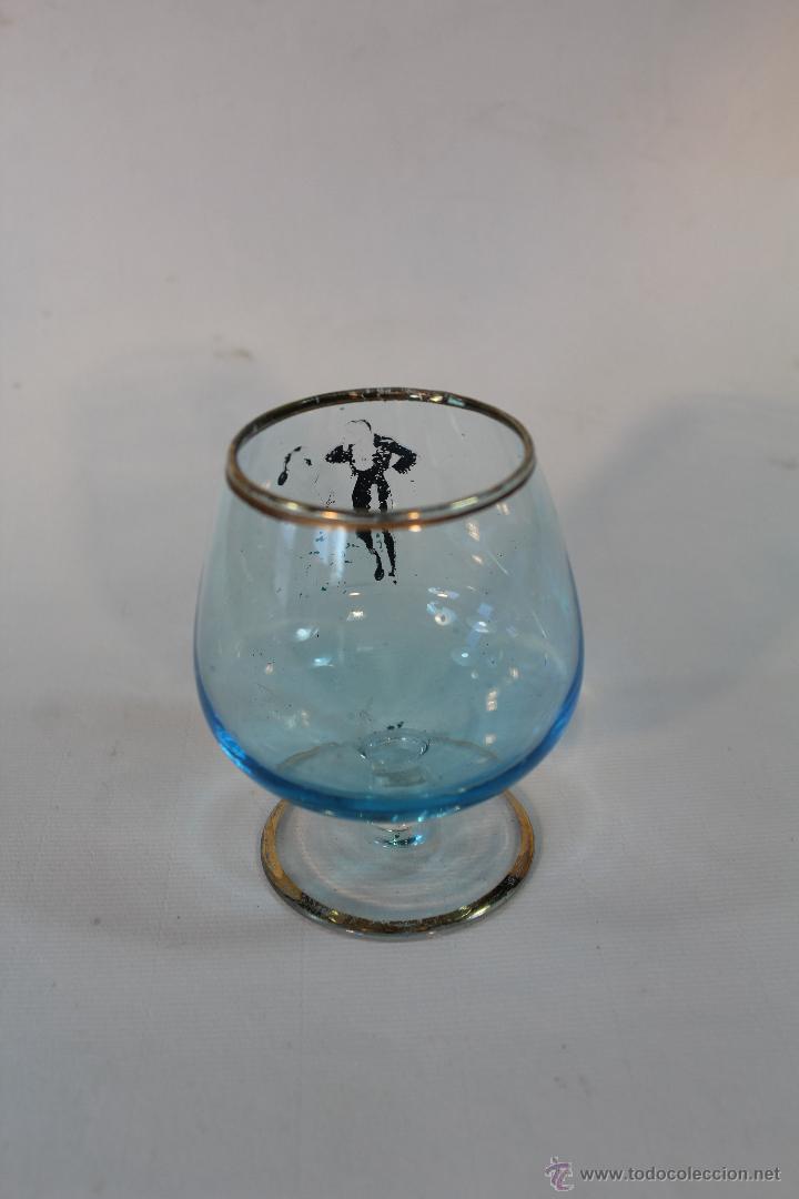 Antig&uuml;edades: COPA DE CO&Ntilde;AC EN CRISTAL CON FLAMENCA - Foto 2
