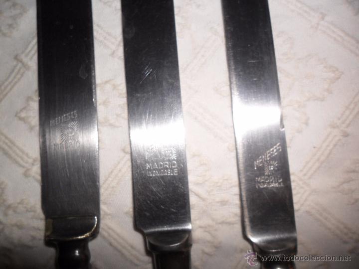 Antig&uuml;edades: Cubiertos de colecci&oacute;n . 3 cuchillos de Meneses - Foto 3