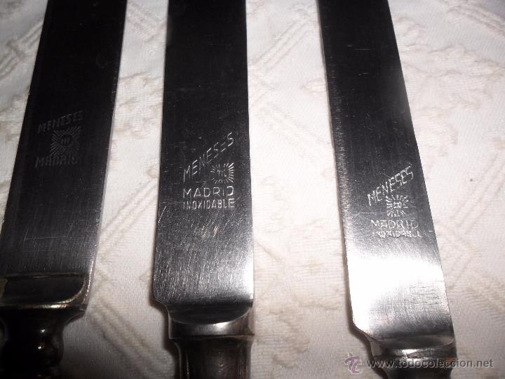 Antig&uuml;edades: Cubiertos de colecci&oacute;n . 3 cuchillos de Meneses - Foto 5