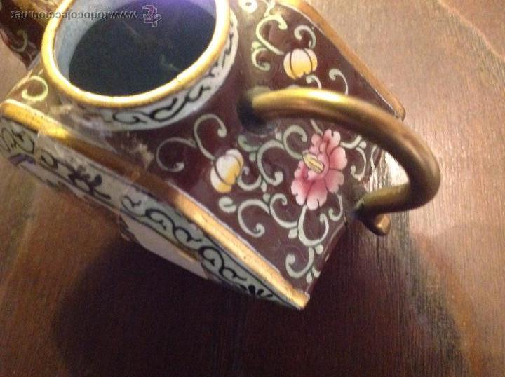 Antig&uuml;edades: tetera en esmalte cloisonne - Foto 4