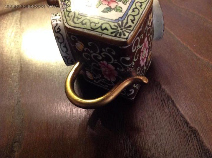Antig&uuml;edades: tetera en esmalte cloisonne - Foto 8