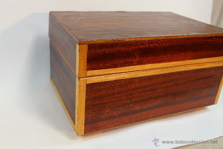 Antig&uuml;edades: CAJA JOYERO EN MADERA CON MARQUETERIA - Foto 6