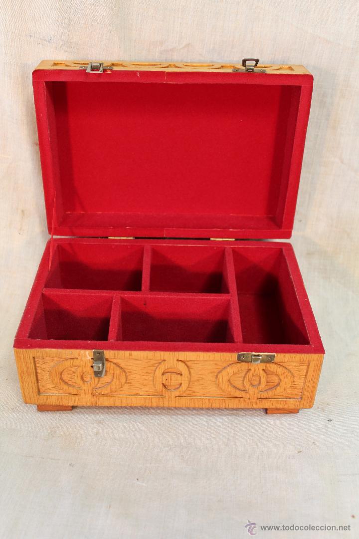 Antig&uuml;edades: CAJA JOYERO EN MADERA CON MARQUETERIA - Foto 5