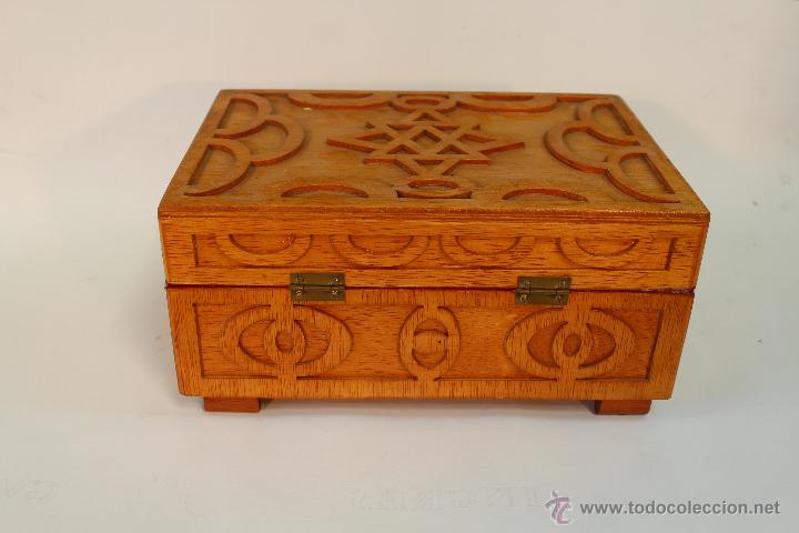Antig&uuml;edades: CAJA JOYERO EN MADERA CON MARQUETERIA - Foto 6