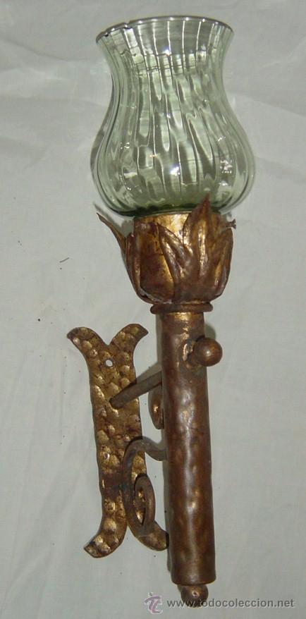Antig&uuml;edades: Aplique de pared imitando a una antorcha - Foto 3