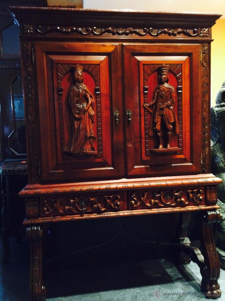 Antig&uuml;edades: MUEBLE AUXILIAR DE MADERA MACIZA - Foto 2