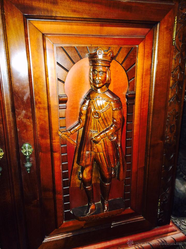 Antig&uuml;edades: MUEBLE AUXILIAR DE MADERA MACIZA - Foto 7