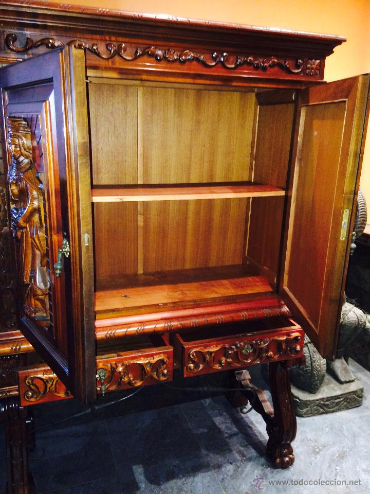 Antig&uuml;edades: MUEBLE AUXILIAR DE MADERA MACIZA - Foto 8