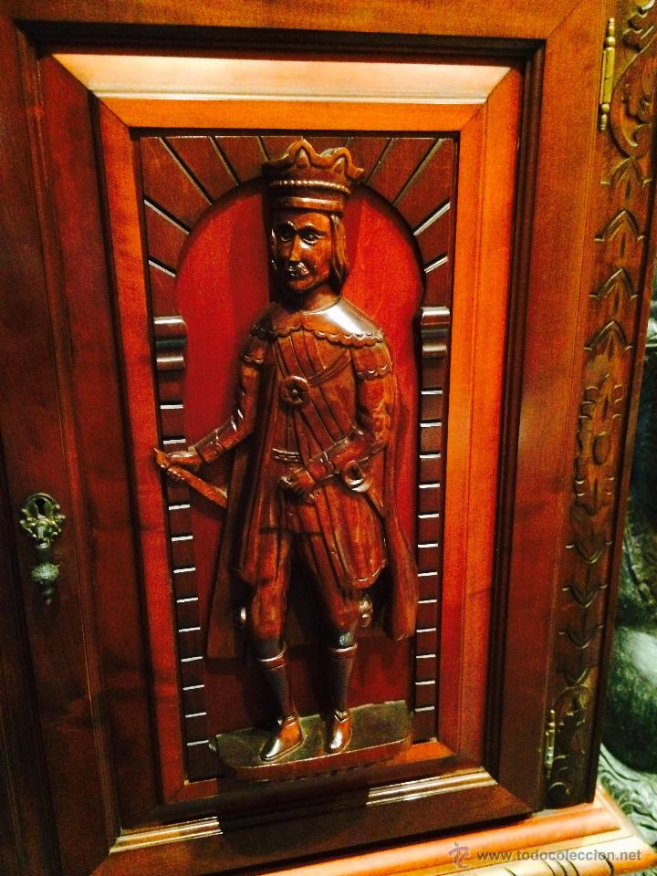 Antig&uuml;edades: MUEBLE AUXILIAR DE MADERA MACIZA - Foto 9