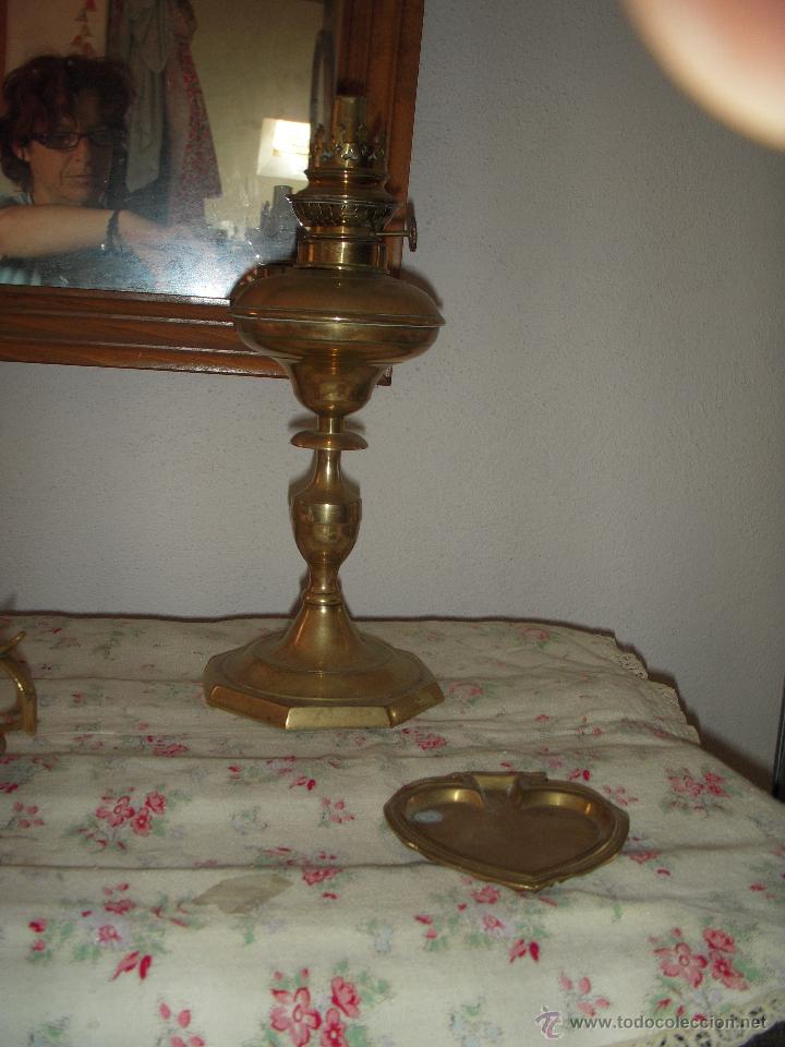 Antig&uuml;edades: lAMPARA Y QUINQUE DE ACEITE ANTIGUOS - Foto 2