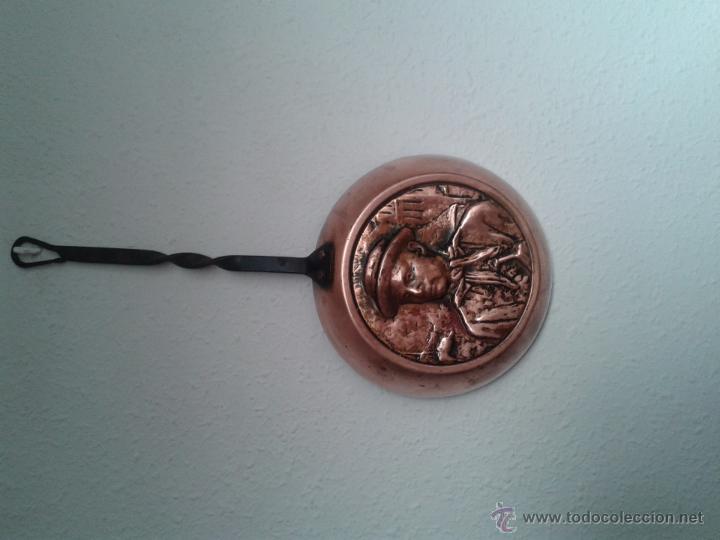 Antig&uuml;edades: SARTEN EN COBRE DECORATIVA - Foto 4