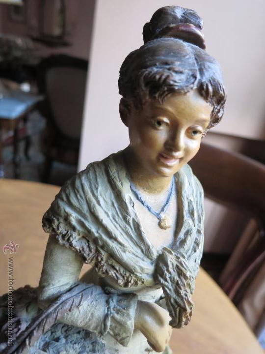 Antig&uuml;edades: FIGURA DE MUJER ,ESCUELA DE BENLLIURE - Foto 2