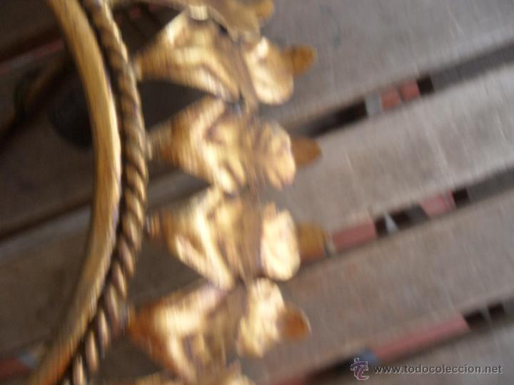 Antigüedades: LAMPARA EN METAL TIPO SOL PINTADA EN DORADO SIN TULIPA - Foto 5 - 49539960