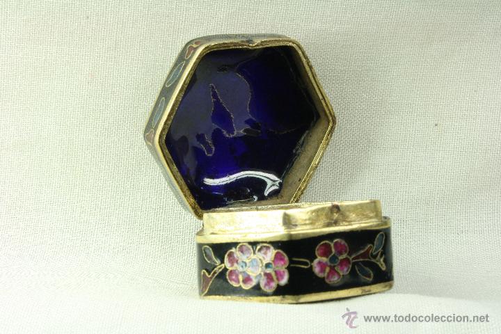 Antig&uuml;edades: Caja esmalte cloisonn&eacute; peque&ntilde;a. - Foto 6