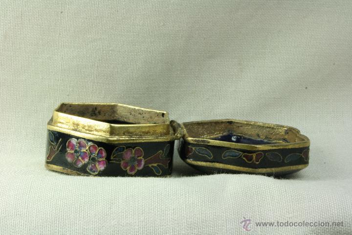 Antig&uuml;edades: Caja esmalte cloisonn&eacute; peque&ntilde;a. - Foto 7