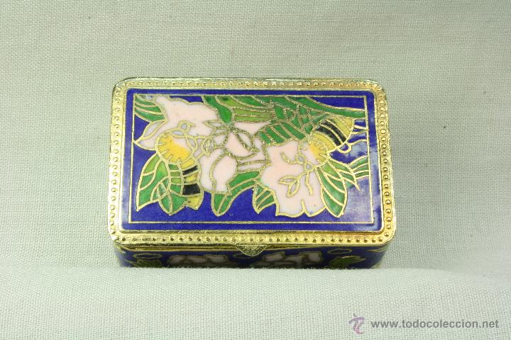 Antig&uuml;edades: Caja grande de esmalte cloisonn&eacute;. - Foto 6