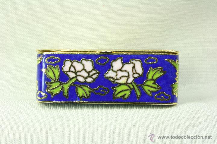 Antig&uuml;edades: Caja grande de esmalte cloisonn&eacute;. - Foto 7