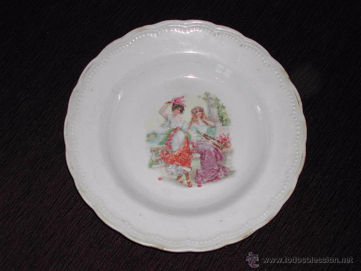 Antig&uuml;edades: Plato Marcado CHINA OPACA A&ntilde;o 1.925 - Foto 1