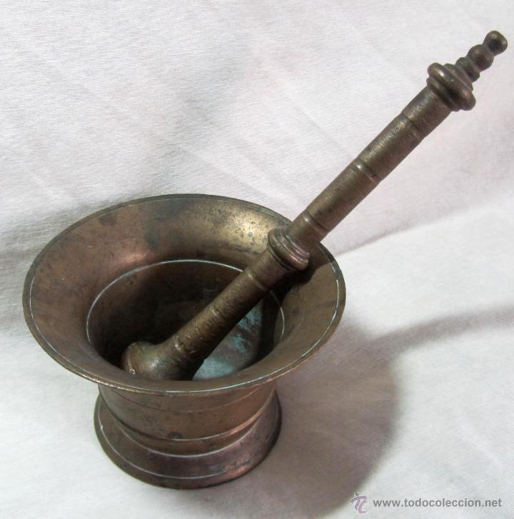 Antig&uuml;edades: Antiguo almirez de bronce - Foto 1
