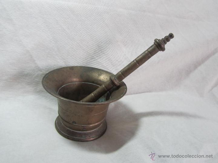 Antig&uuml;edades: Antiguo almirez de bronce - Foto 2