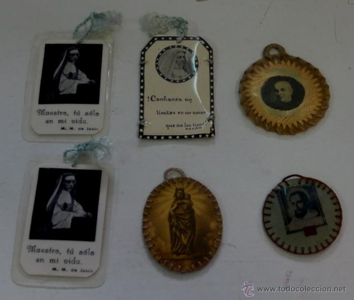 Antig&uuml;edades: LOTE DE 6 ESCAPULARIOS VARIADOS - Foto 1