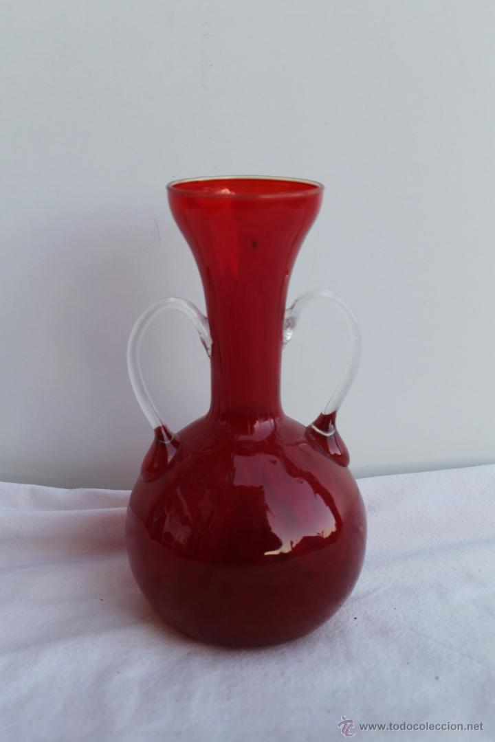 Antig&uuml;edades: JARRON DE CRISTAL CON ASAS MURANO - Foto 1