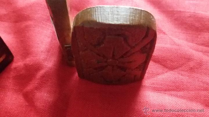 Antig&uuml;edades: DOS D&Iacute;PTICOS PEQUE&Ntilde;OS DE MADERA CON IM&Aacute;GENES RELIGIOSAS - Foto 5