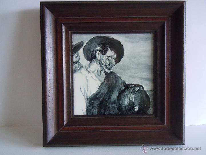 Antig&uuml;edades: ANTIGUO AZULEJO PINTADO A MANO - Foto 1