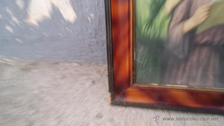 Antig&uuml;edades: antiguo cuadro con lamina religiosa. - Foto 3