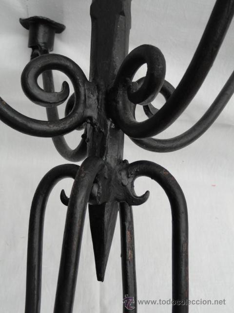 Antig&uuml;edades: CANDELABRO DE HIERRO. - Foto 8