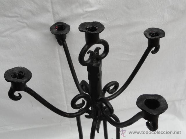 Antig&uuml;edades: CANDELABRO DE HIERRO. - Foto 9
