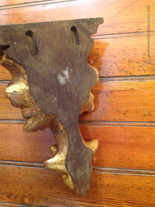 Antig&uuml;edades: MENSULA DE MADERA DORADA - Foto 7