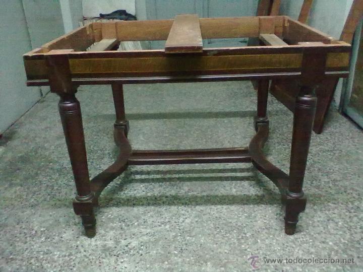 Antig&uuml;edades: MESA CAOBA EXTENSIBLE DE COMEDOR PARA RESTAURAR - Foto 8