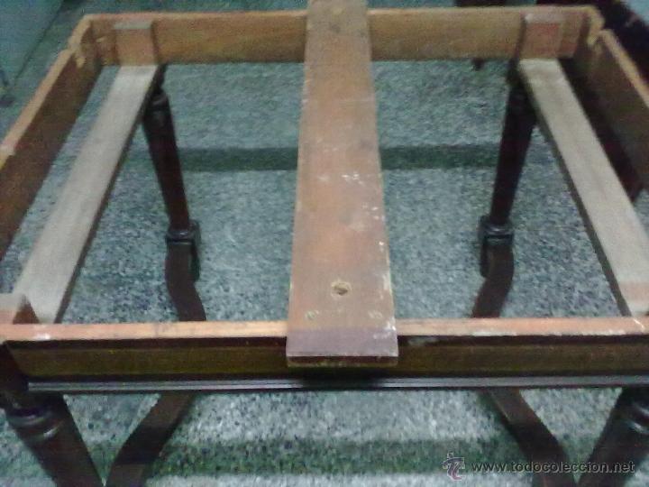 Antig&uuml;edades: MESA CAOBA EXTENSIBLE DE COMEDOR PARA RESTAURAR - Foto 9