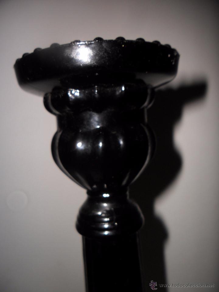 Antig&uuml;edades: Candelabro cristal negro - Foto 3