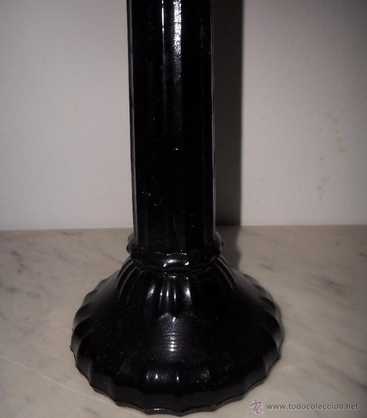 Antig&uuml;edades: Candelabro cristal negro - Foto 4