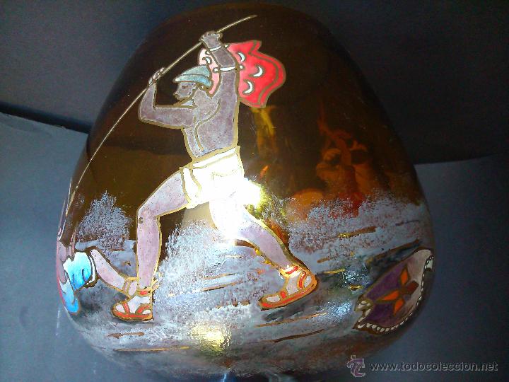 Antig&uuml;edades: * ROYO. COPA CON TALLO ESMALTADO.40CM. (Rf: B/. ) - Foto 3