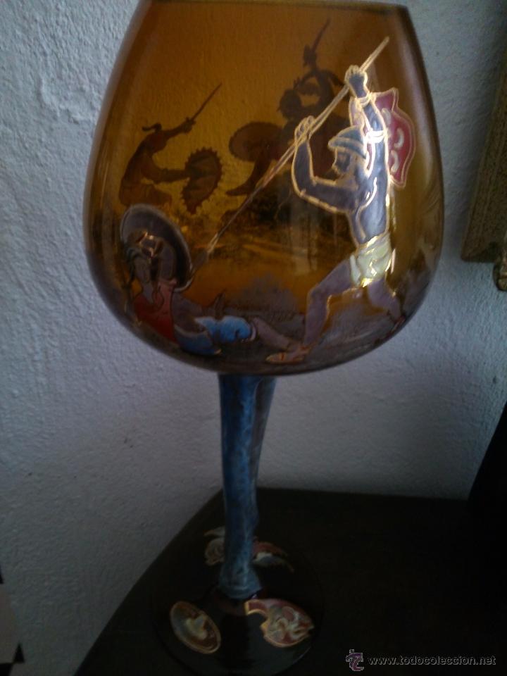 Antig&uuml;edades: * ROYO. COPA CON TALLO ESMALTADO.40CM. (Rf: B/. ) - Foto 5